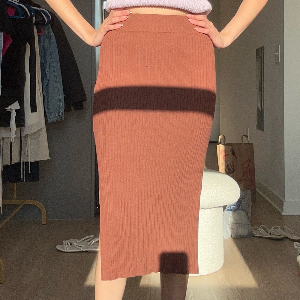 Abercrombie & Fitch Brown Pencil Skirt